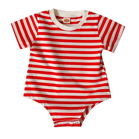 

Girls Jumpsuits & Rompers Newborn Infant Baby Boys Girl Summer Short Sleeve Stripe Romper Bodysuit Clothes Overall