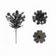 thumbnail image 1 of Flores artificiales violetas negras con hojas: Plantas artificiales de decoración gótica de Halloween para casas embrujadas,hogares,fiestas o festividades, 1 of 5