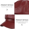 thumbnail image 3 of Boina con borde, sombrero de cuero de verano para mujer, circunferencia de sombrero de 56-58 cm, 3 of 5