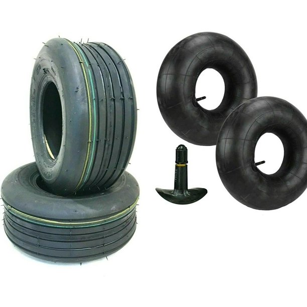 Two 13x5.006 13/5006 Smooth Rib 4 Ply Lawn Mower Garden Tractor Tires