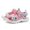 X1 Pink, variant on Ticikt Kids EVA Sport Sandals, Lightweight Adjustable Strap Outdoor Beach Shoes, Girls Color Block Princess Style Summer Sandals