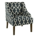 thumbnail image 5 of HomePop Classic Wingback Accent Armchair, Navy Blue Patterned, 5 of 7