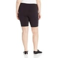 thumbnail image 2 of Just My Size Womens Stretch Cotton Jersey Bike Shorts, 3X, Black, 2 of 2