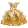 thumbnail image 1 of Ropa para niños, falda de princesa para niñas, vestido de actuación para niños, falda tutú con lazo grande y pastel, 1 of 6