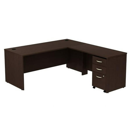 UPC: 0042976523084 | Bush Business Furniture 72 in. Series C L-Shaped Desk with 48 in. Return & Mobile File Cabinet – Mocha Cherry