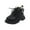 Black, variant on breaise Kid Ankle Boots Children Outdoor Shoes For Boys Girls Lace Up Side Waterproof Ankle Combat Boots(Toddler/Little Kid/Big Kid)