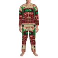 thumbnail image 4 of Bingfone Men'S Pajama Set 2 Piece Loungewear Pjs, Long Sleeve With Pajama Pants-Christmas Vintage Red Truck, 4 of 9