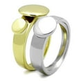 thumbnail image 4 of Luxe Jewelry Designs Women's Two Tone Stainless Steel No Stone Engagement Ring - Size 8, 4 of 4