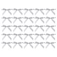 thumbnail image 1 of Unique Bargains 100Pcs Mini Ribbon Bow 3.5' Twist Tie Mini Fabric Satin Ribbon Flower Bows Craft DIY Sewing Bows Light Silver, 1 of 5