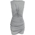 thumbnail image 2 of LAICAIW Robe Portefeuille Torsadée pour Femmes Robe Aguichant à Encolure Ajourée Sans Manches Mini Taille Fine Boîte de Nuit Fête, 2 of 4
