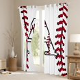 thumbnail image 3 of Homewish Initial A Letter Black Out Curtains for Teen, Baseball Sports Lover Curtains Pack of 2 (42x63 Each), Cartoon Ball Print Bedroom Curtains, Black Out Curtains Decor, 3 of 6