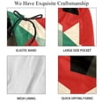 thumbnail image 4 of luoweisi Men's Beach Shorts Quick Dry Swim Trunks with Mesh Lining Geometry XL, 4 of 5