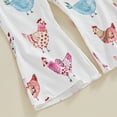 thumbnail image 7 of Bagilaanoe 3pcs Newborn Baby Girl Pants Set Cartoon Short Sleeve Romper Tops + Flare Trousers + Headband 3M 6M 12M 18M Infant Casual Clothes, 7 of 7
