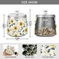 thumbnail image 2 of Yayeee Ashtray with Lid for Cigarette Smokeless Stainless Steel Home Ash Holder, Sunflower Pattern, 2 of 7