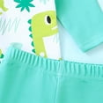 thumbnail image 4 of Gubotare Toddler Boy Rashguard Swimsuit Boys Rash Guard Swimsuits Set for Boys 2 Piece Short Sleeve Swim Shirts Quick Dry Bathing Suits with Trunks 3 6 Months,Mint Green, 4 of 8