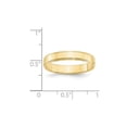 thumbnail image 2 of 10k Yellow Gold Solid Polished 4mm Flat With Step Edge Band Size 4.5 Ring Ring for Women and Men, 2 of 2