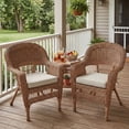 thumbnail image 3 of BPS 18" x 19" Outdoor Dining Chair Cushion, Water Resistant Patio Seat Cushion Pads with Ties, Set of 4 - Khaki, 3 of 9