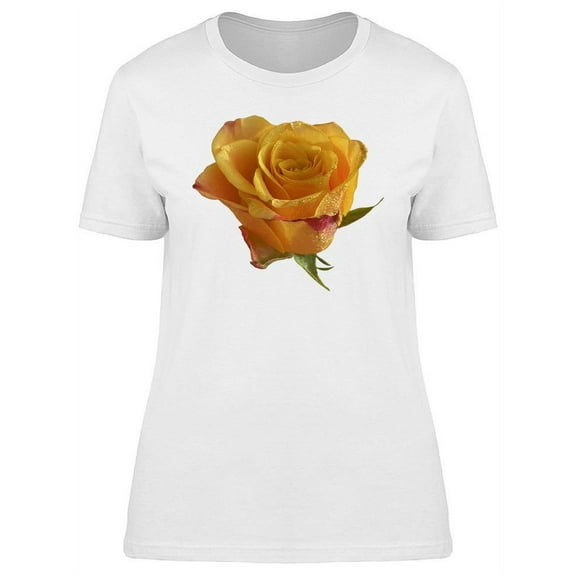 Beautiful Yellow Rose T-Shirt Women -Image by Shutterstock, Female Medium