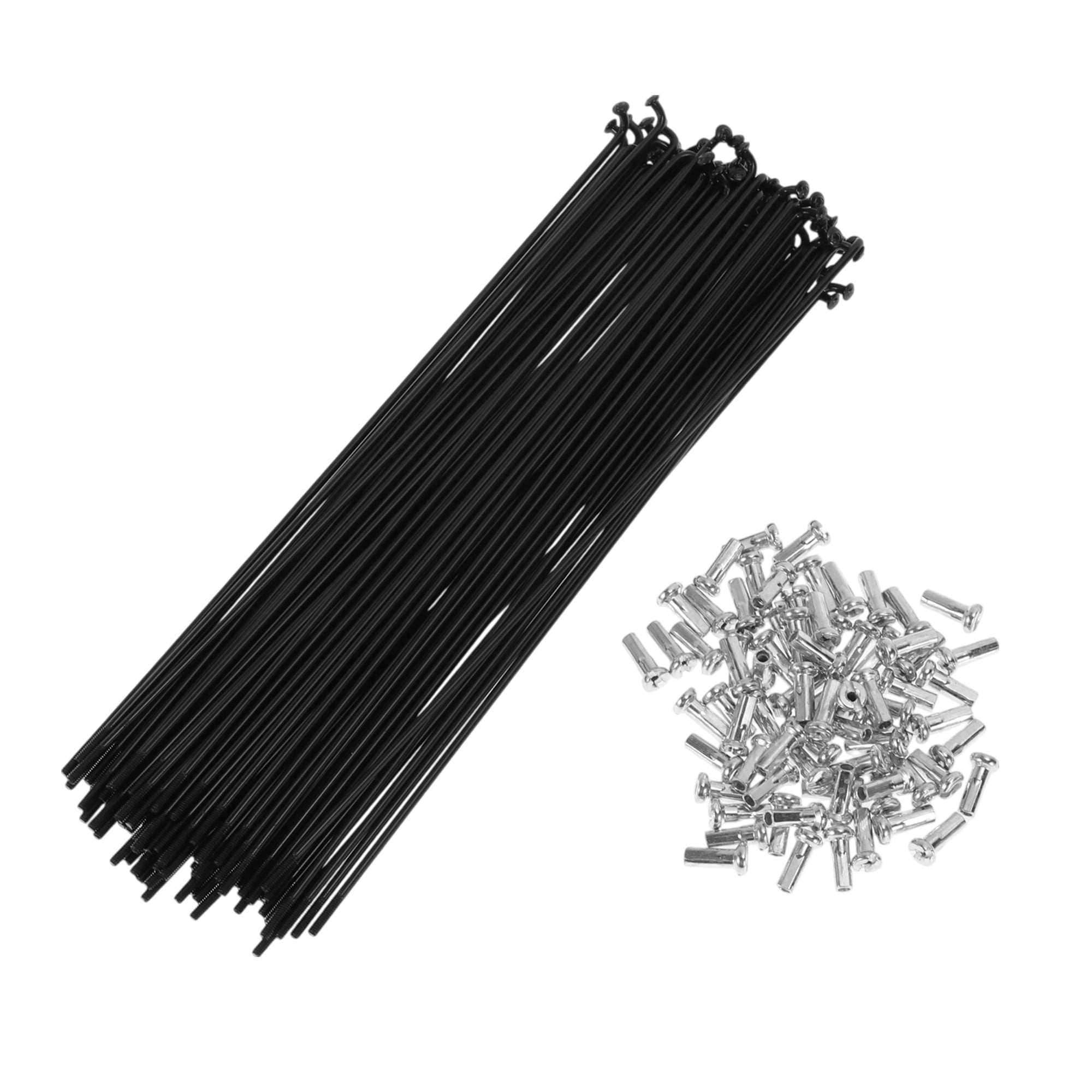 72 Set 14G Bicycle Spoke 183mm Bike Wheel Spoke Carbon Steel Black ...
