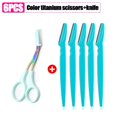 thumbnail image 1 of Ea na Eyebrow Shaving Knife Eyebrow Scissors with Comb Stainless Steel Plastic Razor Facial Hair Removal Razor Razor Make-up Tool, 1 of 22