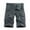 Gray, variant on Turilly Plus Size Shorts for Men Casual Pure Color Outdoors Pocket Beach Work Trouser Cargo Shorts Pant
