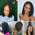 thumbnail image 2 of Caja de trenzas de diosa desordenada, trenzas Bohemias de ganchillo 3X, Bohe preenrollado, extensión de cabello trenzado ombré negro, 2 of 4