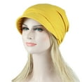 thumbnail image 3 of pxiakgy baseball cap women soild india stretch turban hat camouflage hair loss head scarf wrap yellow + one size, 3 of 9