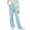 Light Blue, variant on Jalioing Kids High Waist Trousers Solid Flare Leg Casual Pants with Pocket Teens Girls School Uniform Pants