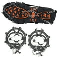 thumbnail image 4 of 8-Tooth Crampons Foot Cover, Skiing Crampons Resistant To Corrosion Strong Durable  For Sloping Terrain For Trail Running For Icy Roads Black, 4 of 8