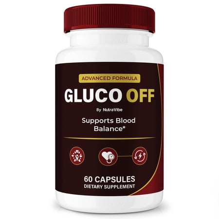 Gluco OFF – Original Formula with a Clean Blend to Support Healthy Circulation, Natural Energy & Balanced Levels | Just 2 Easy-to-Swallow Pills Daily (60 Capsules)