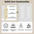 thumbnail image 6 of Interior White Primed Shaker 2 panel Solid Wood Core Bifold Closet Doors With Hardware Kit, 6 of 10