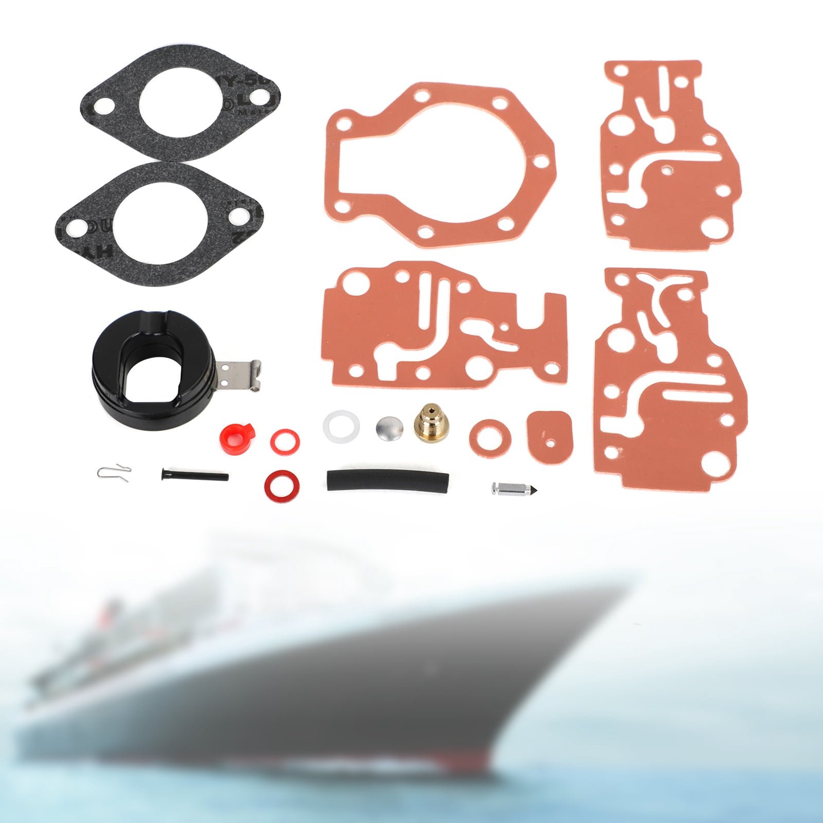 Carburetor Repair Rebuild Kit For Johnson/Evinrude 6hp, 8hp, 9.9hp Outboard Motors - Part #439073 / 0439073