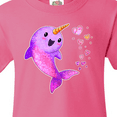 thumbnail image 4 of Inktastic Valentine's Day Cute Pink Narwhal with Hearts Youth T-Shirt, 4 of 5