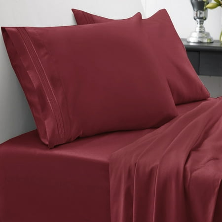 Sweet Home Collection 1500 Thread Count 4 Piece Microfiber Bed Sheets Set