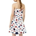 thumbnail image 4 of Women's Casual Bandeau Dress with 4th of July Print, Sleeveless Summer Tank Dress with Ruffle Hem, Stylish Outfit for Festive Occasions,Light Blue M, 4 of 4