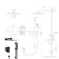 YLtoohoom Shower System with Adjustable Slide 16 Inch Ceiling Mounted