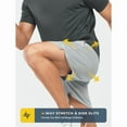 thumbnail image 6 of NORTHYARD Men's 5" Athletic Shorts Running Workout Quick Dry Gym Short Lightgrey XL, 6 of 8
