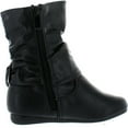 thumbnail image 2 of LINK SELENA-68K Children Girl's Comfort Ring Deco Flat High Top Ankle Booties, 2 of 4