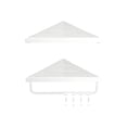 thumbnail image 2 of SSZMDLB Shower Shelf Set, Triangular Wall-Mounted Adhesive Storage Organizer, Rust-Proof Carbon Steel Shelves for Bathroom and Shower Organization, Double-Tier Bathroom Shelves, 2 of 6