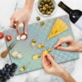 thumbnail image 4 of Star Cutting Board, Stars in Rainbow Colors Galaxy Milky Wayme Teen Pattern Print, Decorative Tempered Glass Cutting and Serving Board, Large Size, Pink Multicolor, by Ambesonne, 4 of 5