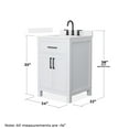 thumbnail image 4 of Beckett 24" White Single Vanity & White Quartz Top (3-Hole) & Black Trim, 4 of 5