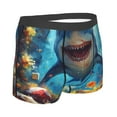 thumbnail image 2 of KLL Colorful Underwater Shark Men's Cotton Boxer Briefs Underwear-Medium, 2 of 8
