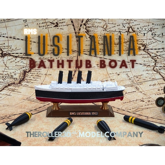 RMS Lusitania Floating Bathtub Model