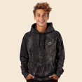 thumbnail image 3 of Dalix Smile Face Embroidered Fleece Hoodie Mineral Wash Long Sleeve Sweatshirt Mens in Black M Medium, 3 of 5