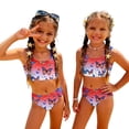 thumbnail image 3 of Swimsuits for Child Girls Size 7-8 2 Piece Set Girls Bathing Suit Beach Vacation American Flag Butterfly Bikinis Summer Sleeveless Girls Fashion Kids Bikini Swim Suit Red 3-4 Years, 3 of 9