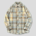 thumbnail image 2 of Mens Half Zip Pullover Lightweight Clearance Shirts for Men Under $5 Spring Winter Casual Plaid Long-sleeved Lapel Top, 2 of 4