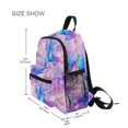 thumbnail image 3 of FORMRS Kids School Backpack with Front Zippered Pocket 12" Student Travel Daypack, Pastel Pink Marble Pattern, 3 of 6