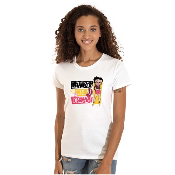 Betty Boop Living the Dream Cute Womens T Shirt Ladies Tee