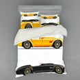 thumbnail image 1 of Ambesonne Vintage Bedding Set 4 Pcs, Retro Nostalgic Cars, Queen, Earth Yellow Black, 1 of 3