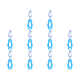 thumbnail image 1 of Clip para Guante Exteriores Seguridad Multiusos Laboral () Azul, 1 of 4